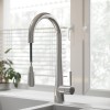 Chrome Single Lever Pull Out Kitchen Mixer Tap - Enza Olney