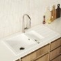 Chrome Single Lever Pull Out Monobloc Kitchen Mixer Tap - Enza Olney