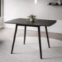 Small Black Wooden Drop Leaf Dining Table - Seats 2-4 - Olsen