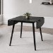 Small Black Wooden Drop Leaf Dining Table - Seats 2-4 - Olsen