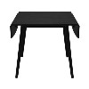 Small Black Wooden Drop Leaf Dining Table - Seats 2-4 - Olsen