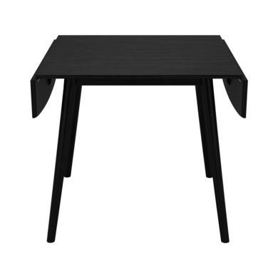 Small Black Wooden Drop Leaf Dining Table - Seats 2-4 - Olsen