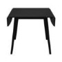 Small Black Wooden Drop Leaf Dining Table - Seats 2-4 - Olsen