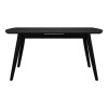 Black Wooden Extendable Dining Table - Seats 4-6 - Olsen