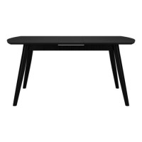 Black Wooden Extendable Dining Table - Seats 4-6 - Olsen Black Wooden Extendable Dining Table - Seats 4-6 - Olsen
