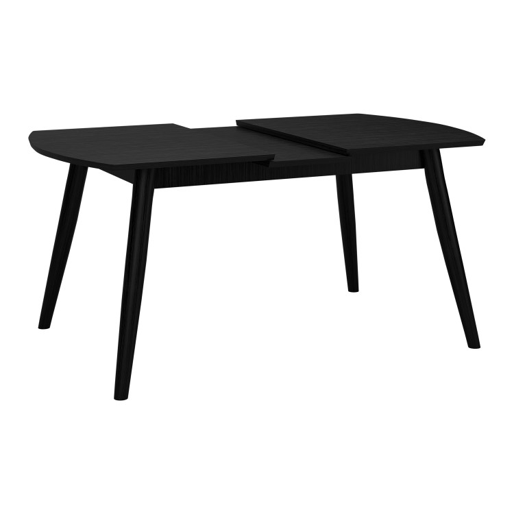 Black Wooden Extendable Dining Table - Seats 4-6 - Olsen
