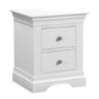 Olivia Two Drawer Bedside in White