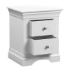 Olivia Two Drawer Bedside in White