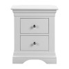 Olivia Two Drawer Bedside in White