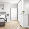 White 4 + 3 Drawer Wide Chest of Drawers - Olivia