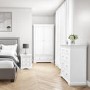 White 4 + 3 Drawer Wide Chest of Drawers - Olivia
