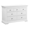 White 4 + 3 Drawer Wide Chest of Drawers - Olivia