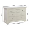 Olivia Off White 4 + 3 Drawer Wide Chest of Drawers