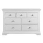 White 4 + 3 Drawer Wide Chest of Drawers - Olivia
