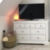 White 4 + 3 Drawer Wide Chest of Drawers - Olivia