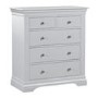 Pale Grey 3 + 2 Drawer Chest of Drawers - Olivia