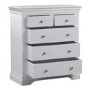Pale Grey 3 + 2 Drawer Chest of Drawers - Olivia