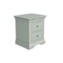 Sage Green Wooden French Bedside Table with 2 Drawers - Olivia