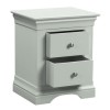 Sage Green Wooden French Bedside Table with 2 Drawers - Olivia
