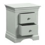 Sage Green Wooden French Bedside Table with 2 Drawers - Olivia