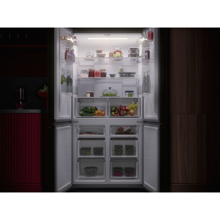 AEG 6000 Series 600 Litre Four Door American Fridge Freezer - Black
