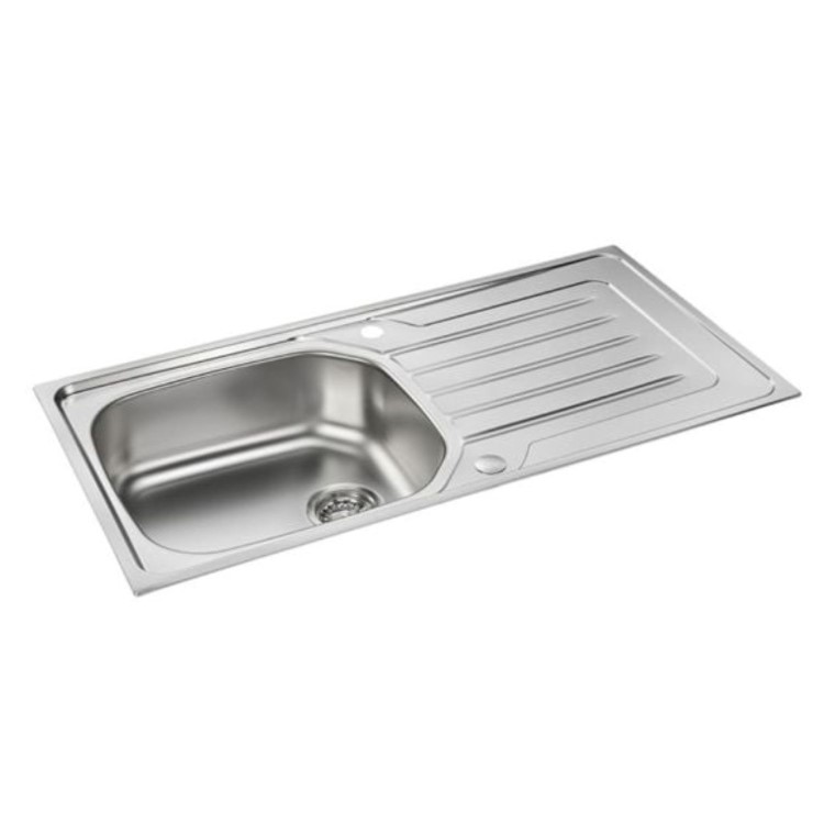Carron Pheonix Onda 100 1 Bowl Inset Kitchen Sink - Stainless Steel