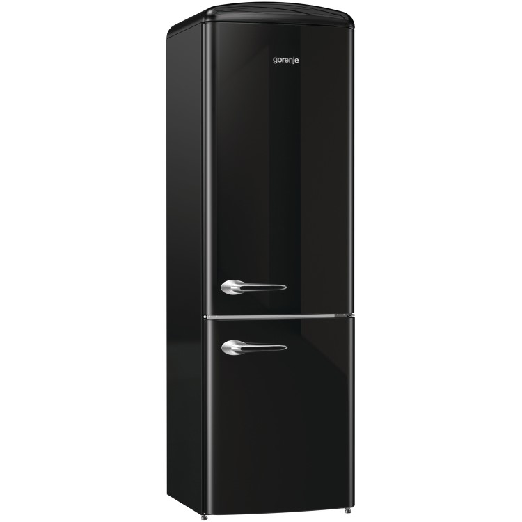 Gorenje ONRK193BK Retro Style Freestanding Frost Free Fridge Freezer - Black