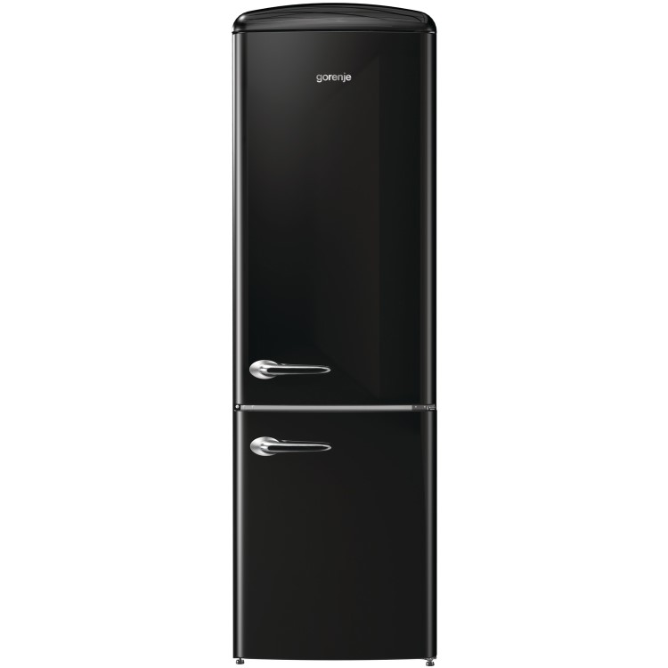 Gorenje ONRK193BK Retro Style Freestanding Frost Free Fridge Freezer - Black