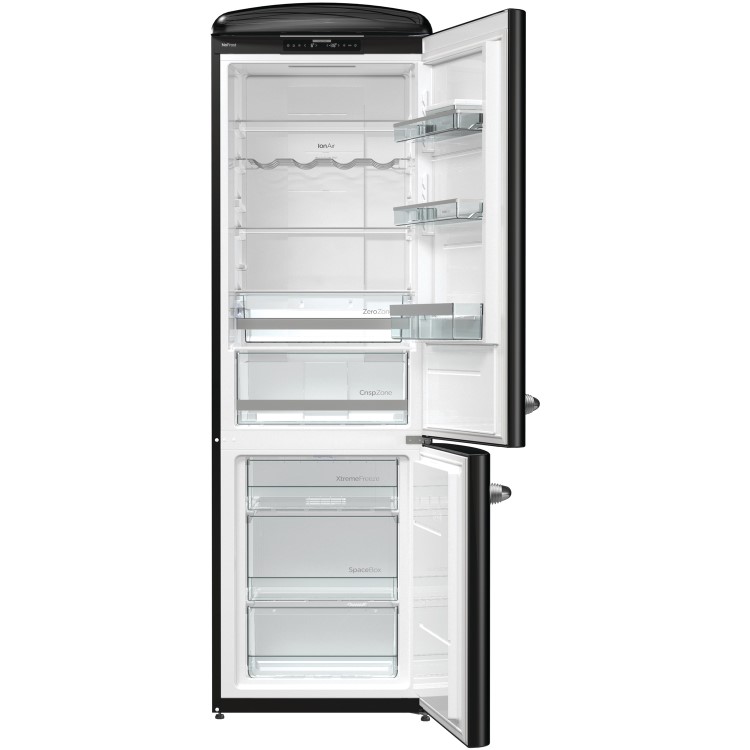 Gorenje ONRK193BK Retro Style Freestanding Frost Free Fridge Freezer - Black