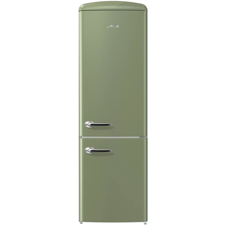 Gorenje ONRK193OL Retro Style Super Efficient No Frost Freestanding Fridge Freezer - Olive