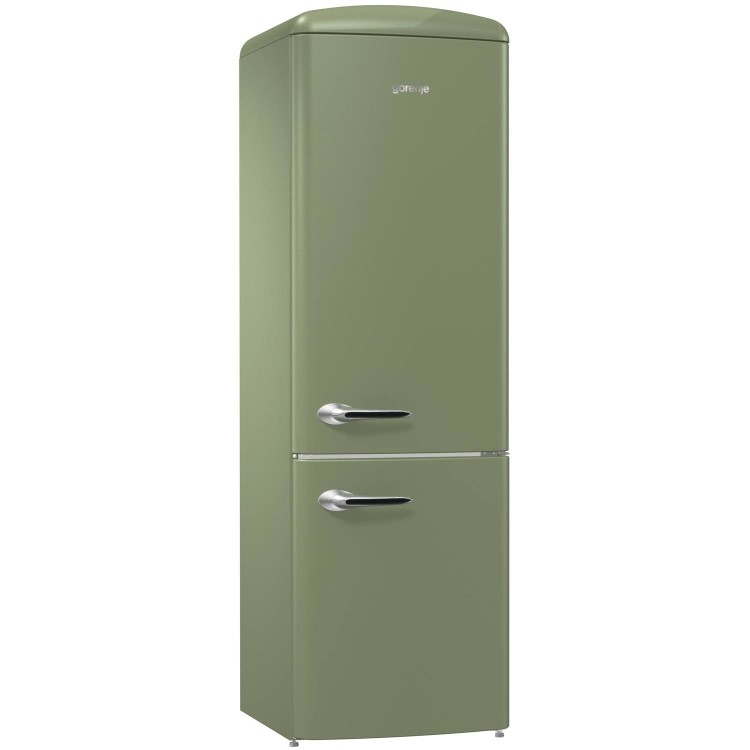 Gorenje ONRK193OL Retro Style Super Efficient No Frost Freestanding Fridge Freezer - Olive