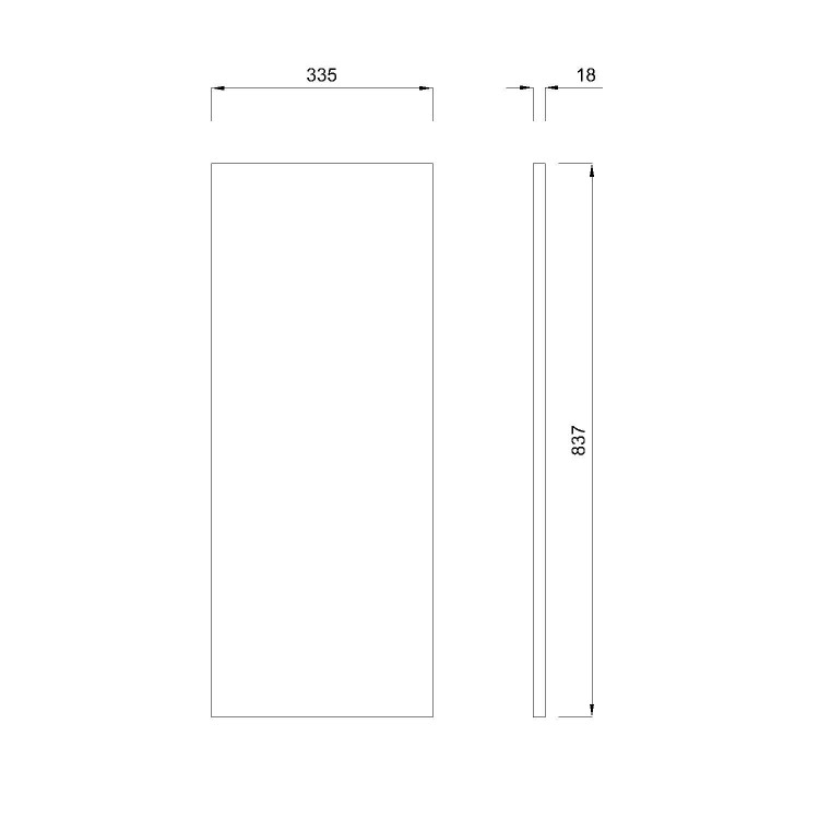 ONLY OPENED - Blue End Panel for Fitted Bathroom Furniture - Ontario