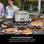 Ninja OO101UK Ninja Woodfire Outdoor Oven Artisan Pizza Maker and BBQ Smoker - Terracotta/Steel with Stand and Cover