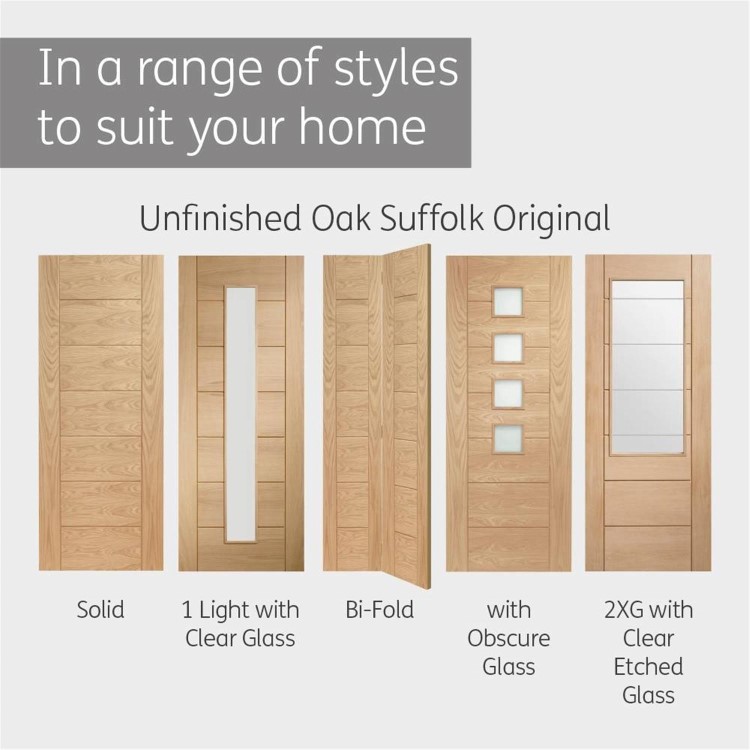 Palermo Original Internal Oak Door - Unfinished, 1981 x 762 x 54 mm