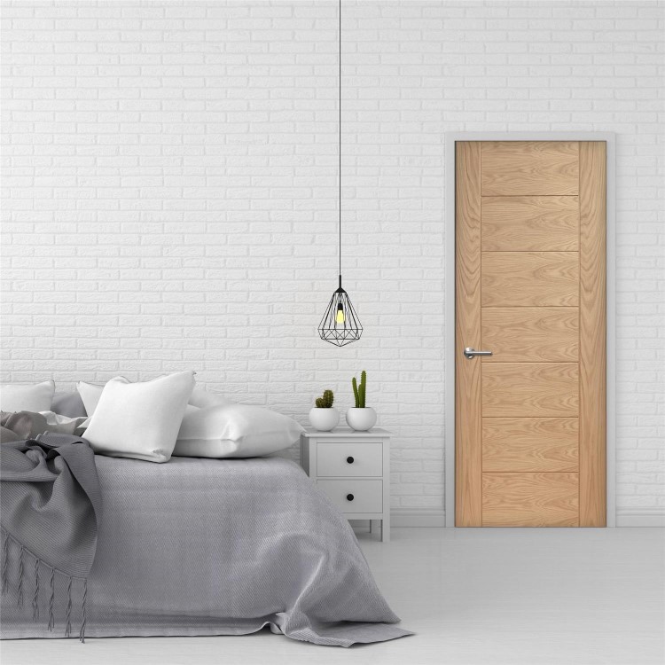 Internal Oak FD30 Fire Door - Unfinished - 2032 x 813 x 44mm - Palermo - XL Joinery
