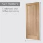 Internal Oak Cottage FD30 Fire Door - Unfinished - 1981 x 686 x 44mm - Suffolk - XL Joinery