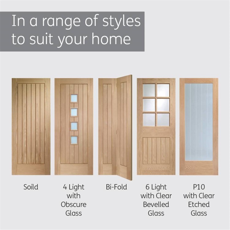 Internal Oak Cottage FD30 Fire Door - Unfinished - 1981 x 686 x 44mm - Suffolk - XL Joinery