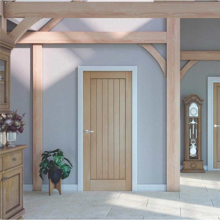 Suffolk Original Internal Oak 60 Minute Fire Door - 1981 x 838 x 54 mm, Unfinished
