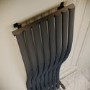 Anthracite Vertical Wave Designer Single Panel Radiator 1600 x 470mm - Opala