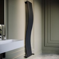 Anthracite Vertical Wave Designer Single Panel Radiator 1800 x 400mm - Opala