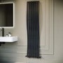 Anthracite Vertical Wave Designer Single Panel Radiator 1800 x 400mm - Opala