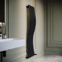 Black Vertical Wave Designer Single Panel Radiator 1600 x 470mm - Opala