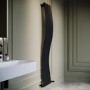 Black Vertical Wave Designer Single Panel Radiator 1800 x 400mm - Opala