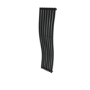 Black Vertical Wave Designer Single Panel Radiator 1800 x 400mm - Opala