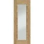 Internal Oak Fully-Glazed Door with Clear Glass - Pre-Finished - 1981 x 838 x 35mm - Palermo Premium - XL Joinery