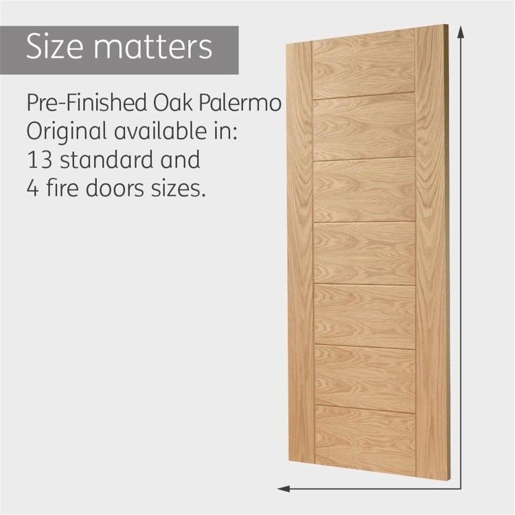 Internal Oak Door - Pre-Finished - 1981 x 838 x 35mm - Palermo Premium - XL Joinery