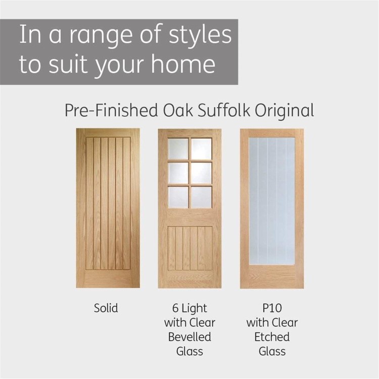 Internal Oak Cottage Door - Pre-Finished - 1981 x 762 x 35mm - Suffolk Premium - XL Joinery