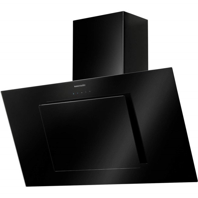 Rangemaster OPLHD100BL Opal 100cm Angled Chimney Cooker Hood - Black