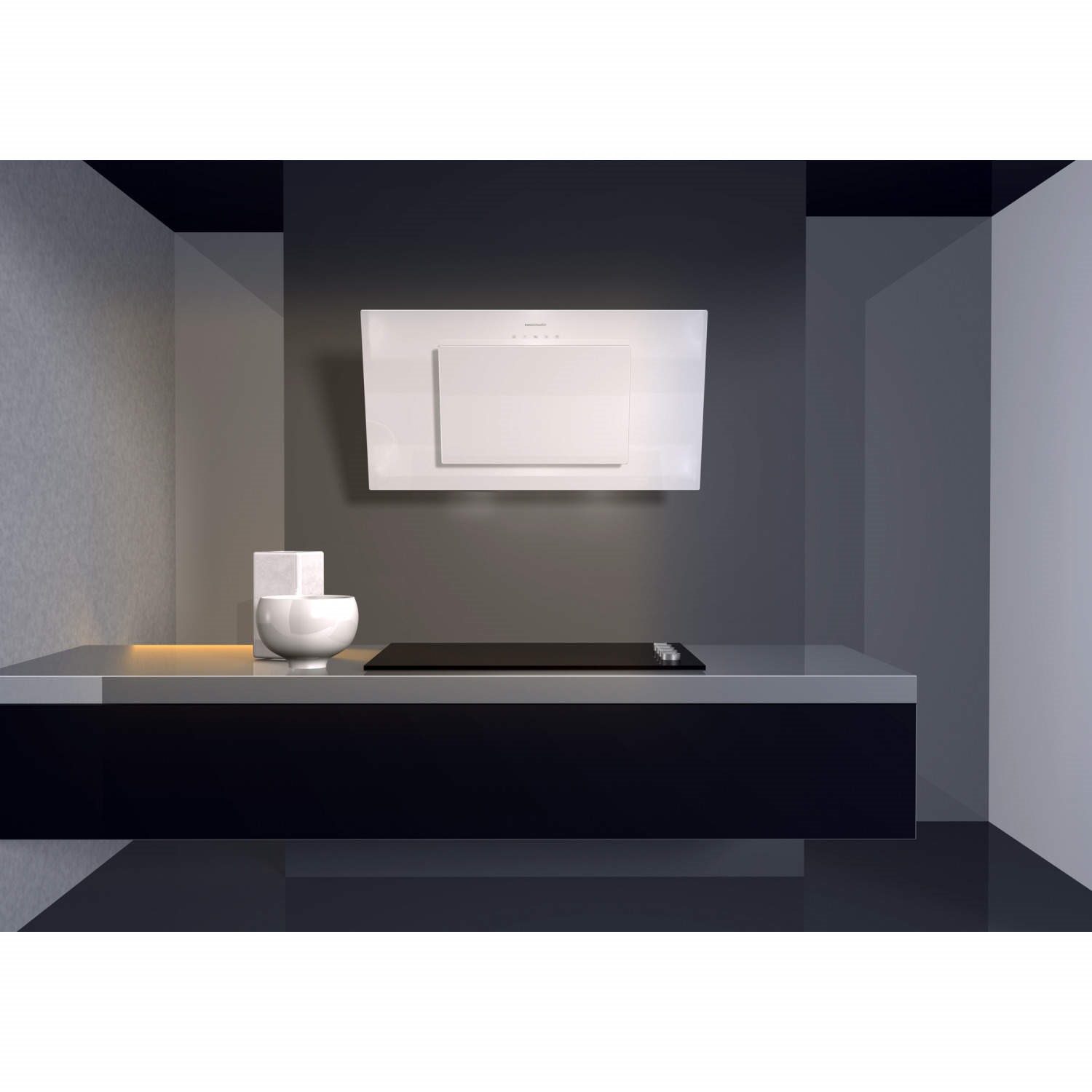 Rangemaster 103260 Opal 90cm Wide Angled Chimney Cooker Hood White