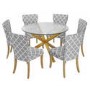 LPD Oporto Soild Oak And Glass Large Round Table - 120cm Diameter